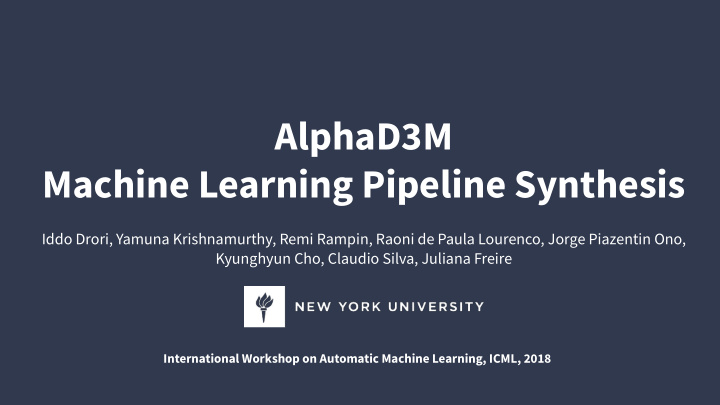 alphad3m machine learning pipeline synthesis