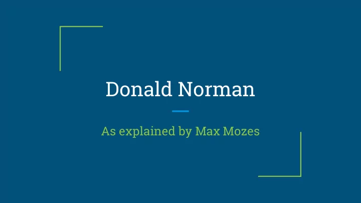 donald norman