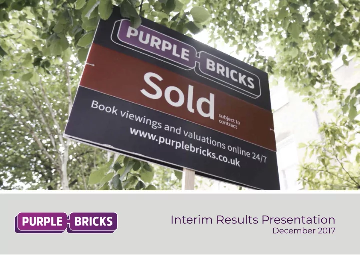 interim results presentation