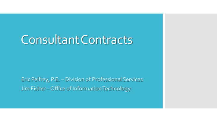 consultant contracts