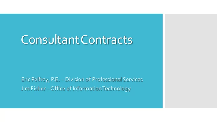 consultant contracts