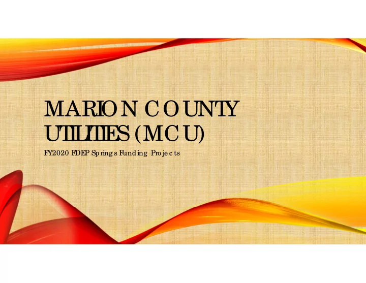 mari on count y ut i l i t i e s mcu