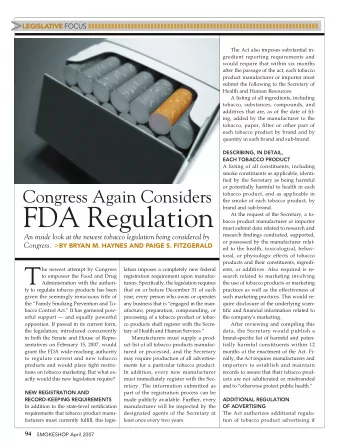 FDA Regulation  brand and sub-brand.  At the request of the Secretary, a to-  bacco product