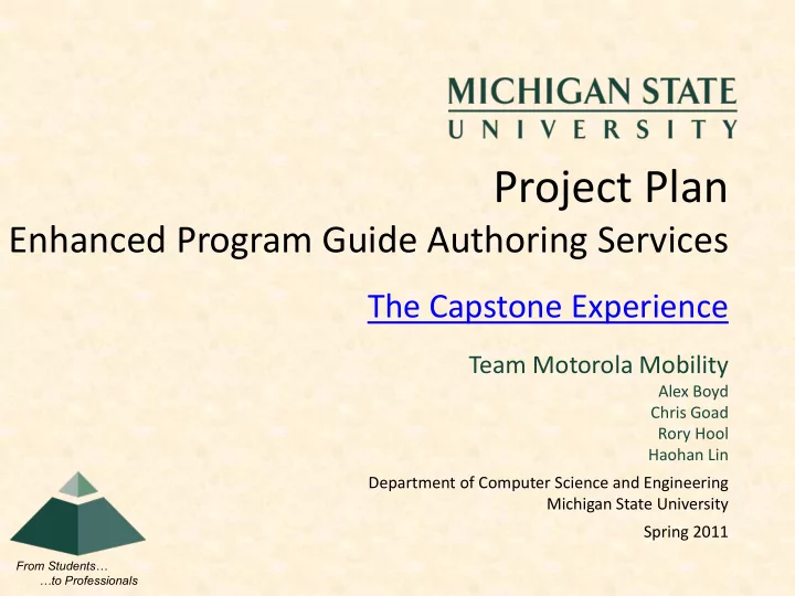 project plan