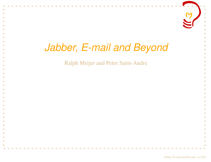 jabber e mail and beyond
