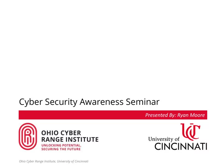 cyber security awareness seminar