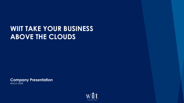 wiit take your business above the clouds