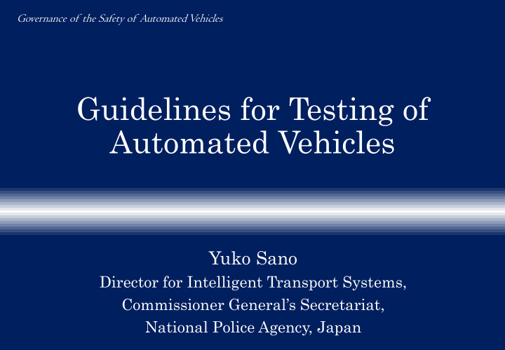 automated vehicles