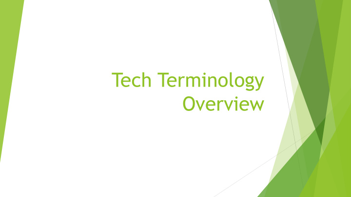 tech terminology