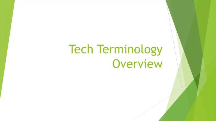 tech terminology
