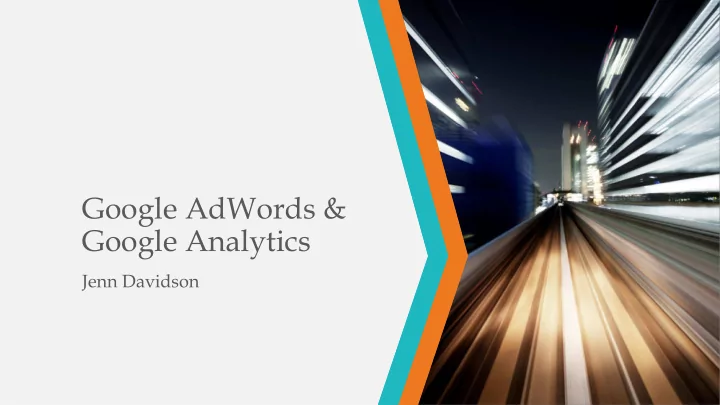 google adwords google analytics