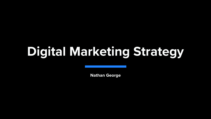 digital marketing strategy