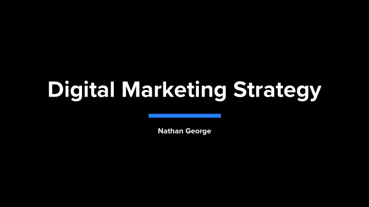 digital marketing strategy