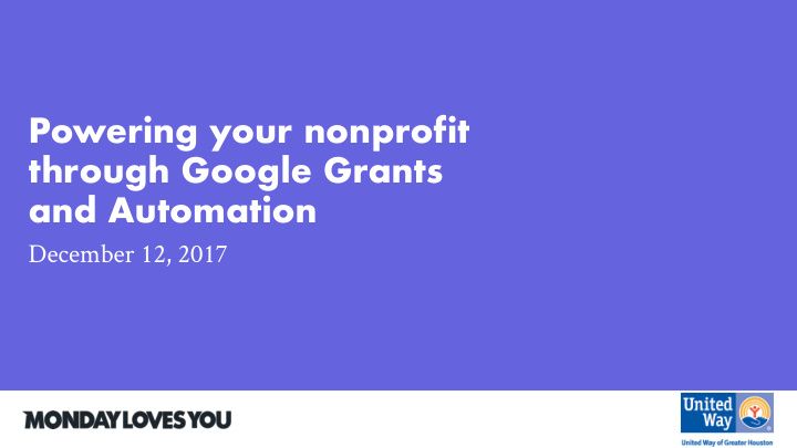 powering your nonprofit through google grants and
