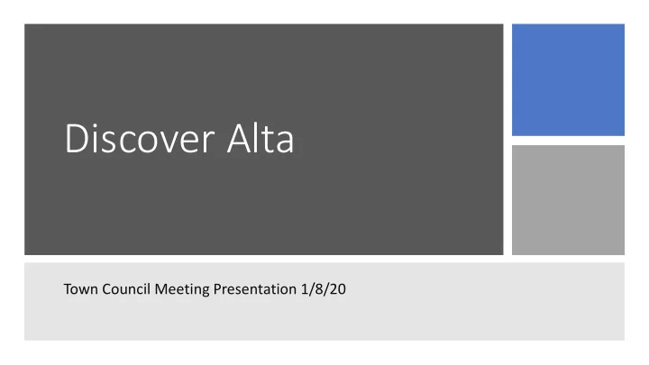 discover alta