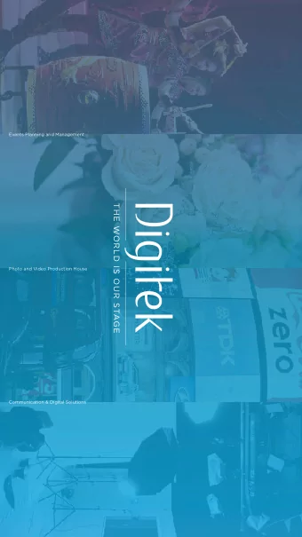 THE WORLD IS OUR STAGE  Events Planning and Management  Photo and Video Production House