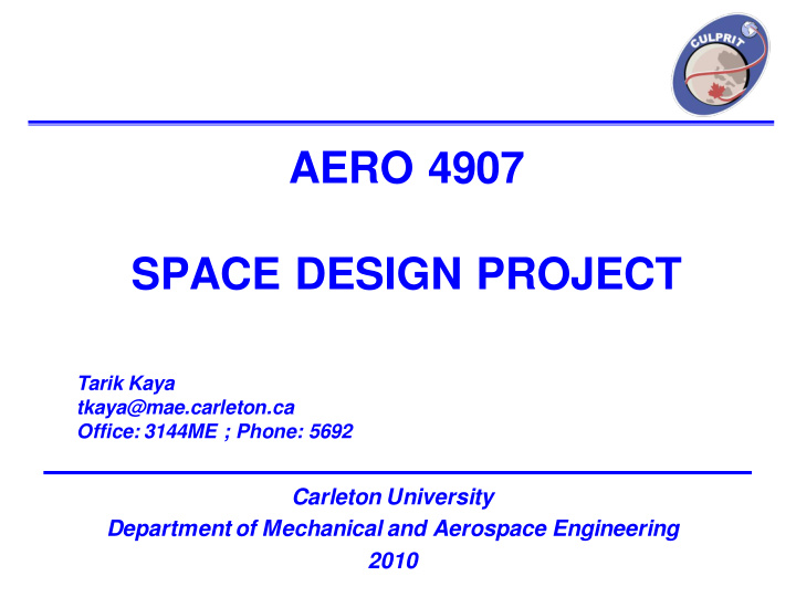 aero 4907 space design project