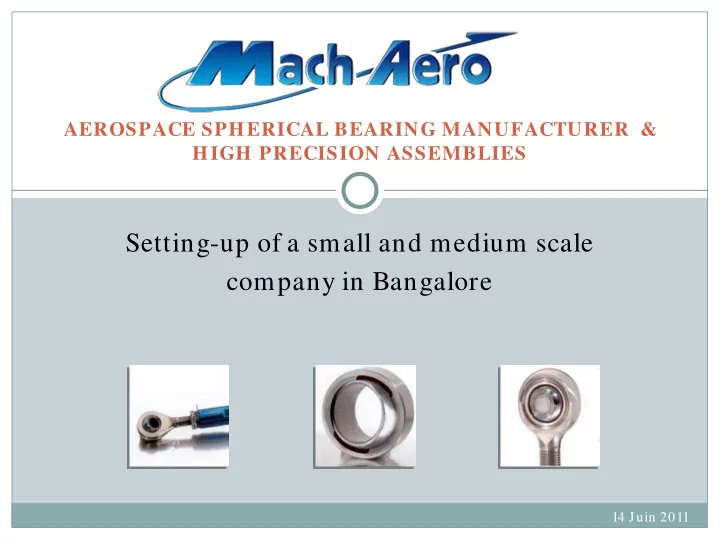 setting up of a small and medium scale company in