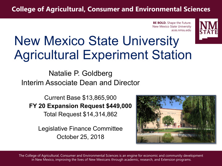 new mexico state university agricultural experiment