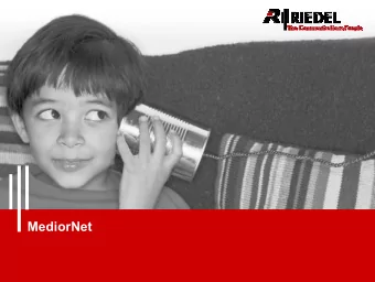 MediorNet  1  Title of Presentation (edit on Master)  MediorNet  Why MediorNet?  An international