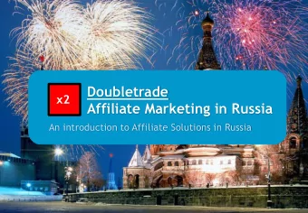 Doubletrade  x2  Affiliate Marketing in Russia  An introduction to Affiliate Solutions in Russia