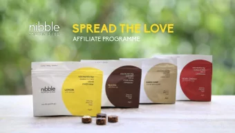 SPREAD THE LOVE  AFFILIATE PROGRAMME  Calling all healthy websites,  bloggers, nutritionists,