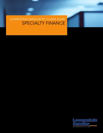 SPECIALTY FINANCE  AT T O R N E Y  A D V E R T I S I N G  SEC AMENDS RULES 144 AND 145  December