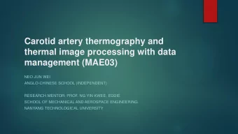 Carotid artery thermography and  thermal image processing with data  management (MAE03)  NEO JUN