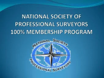 WHY DO WE NEED A  STRONG  NATIONAL ASSOCIATION  AND NATIONAL VOICE ?  NSPS 100% Membership  2
