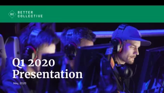 Q1 2020  Presentation  May, 2020  1  Forward looking statement  This presentation contains certain