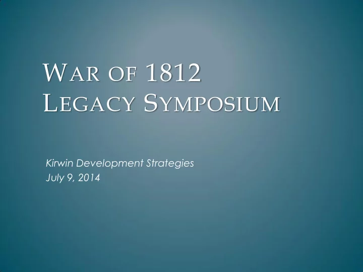 w ar of 1812