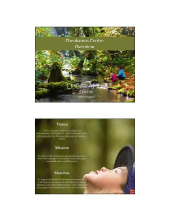 Cheakamus Centre  Overview  Trustee Seminar  June 10, 2014 Educational Programs At a Glance 172