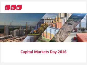 Capital Markets Day 2016  Agenda  14:00  Registration  15:00  Leadership Andrey Molchanov , CEO