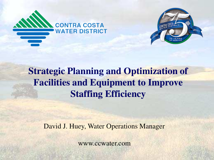 strategic planning and optimization of facilities and