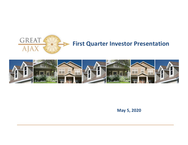 first quarter investor presentation