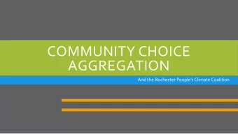 AGGREGATION  And the Rochester Peoples Climate Coalition  Other  Fossil Fuel  Hydroelectric