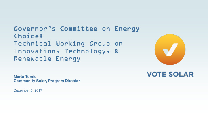 governor s committee on energy