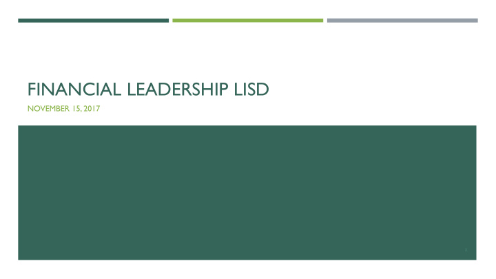 financial leadership lisd