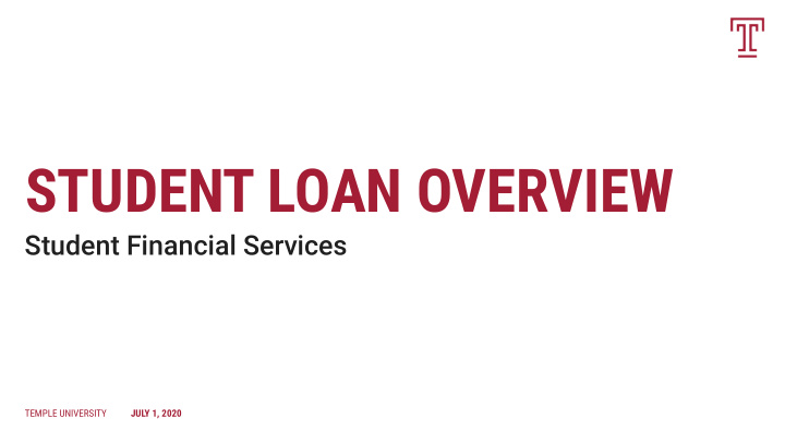 student loan overview