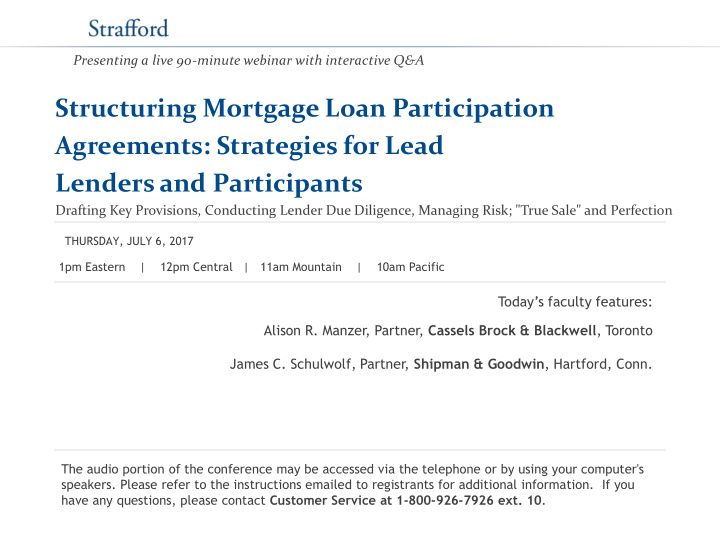 structuring mortgage loan participation agreements