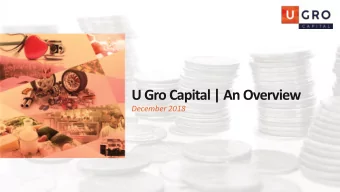 U Gro Capital | An Overview  December 2018  Executive Summary U Gro Capital  An Overview  Sector