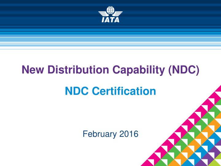 new distribution capability ndc ndc certification