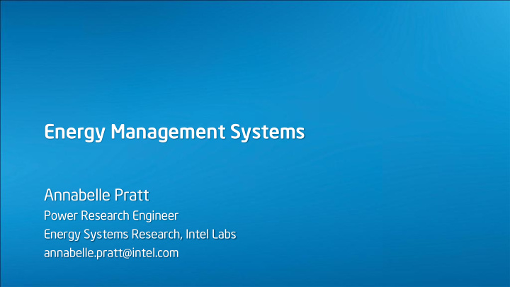 energy management systems