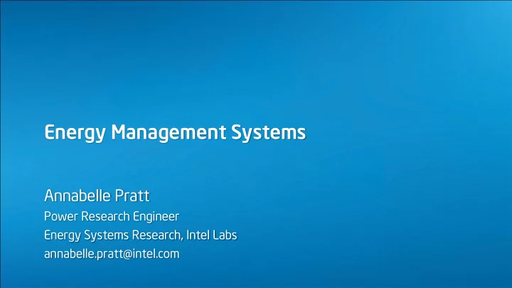 energy management systems