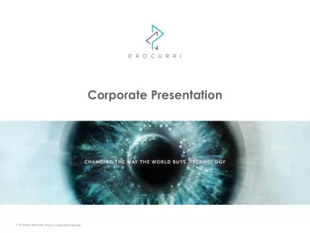 Corporate Presentation  #  #  Important Notice  This presentation does not constitute,