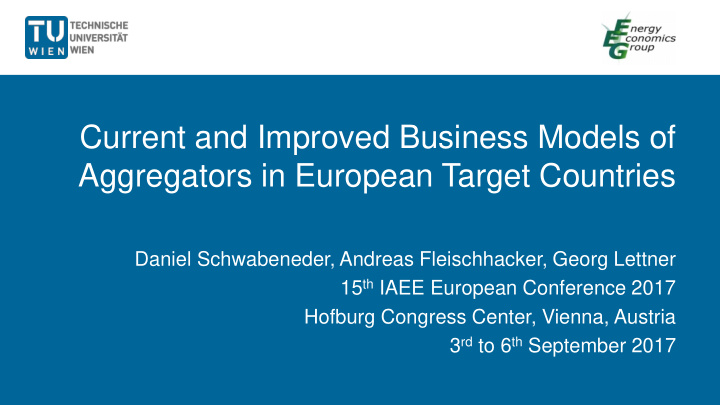 aggregators in european target countries