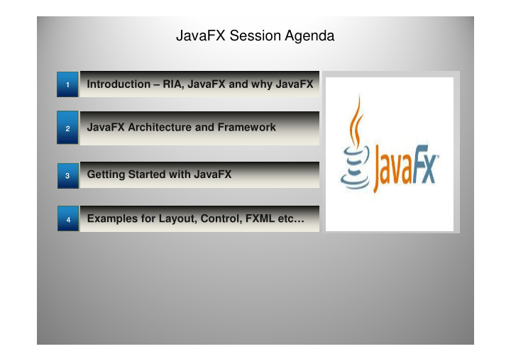 javafx session agenda