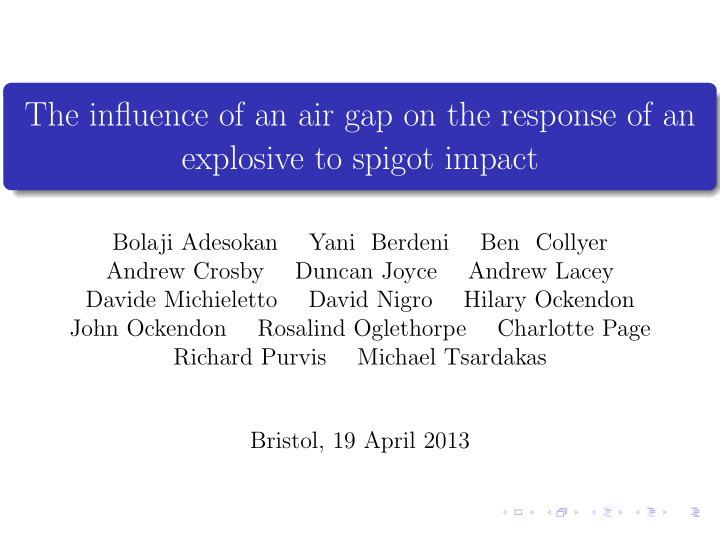 the influence of an air gap on the response of an