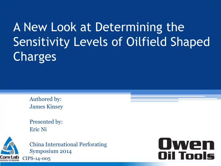 a new look at determining the sensitivity levels of