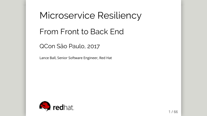 microservice resiliency